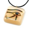 Кулон из селенита "Глаз Ра №2" квадрат 35*35мм, на шнурке