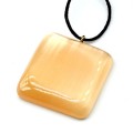 Кулон из селенита "Квадрат" 35*35мм, на шнурке