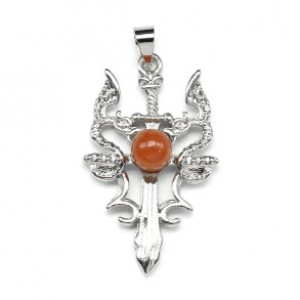 Подвеска Меч с сердоликом 18*30мм. Подвеска Меч с сердоликом 18*30мм.