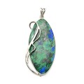 Кулон хризоколла "Рис" 29*65мм.