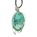 Кулон хризоколла 32*55мм.