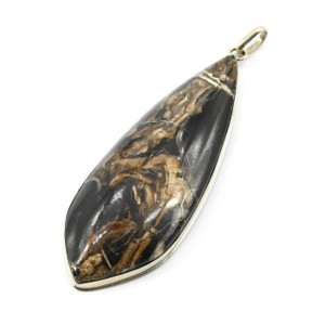 Кулон симбирцит 27*72мм.