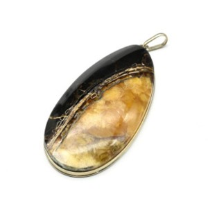 Кулон симбирцит "Капля" 34*66мм.