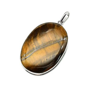 Кулон тигровый глаз "Овал" 30*41мм
