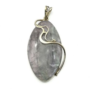 Кулон из флюорита 33*57мм.