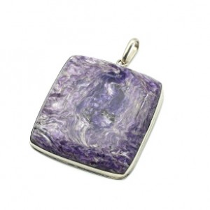Кулон чароит "Прямоугольник" 38*40мм Кулон чароит "Прямоугольник" 38*40мм