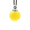 Кулон шарик из янтаря 10мм цв.молочный (иск.) Кулон шарик из янтаря 10мм цв.молочный (иск.)