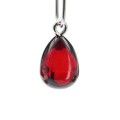 Кулон капелька из янтаря 10*13мм цв.вишня. (иск.)