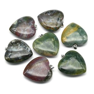 Кулон из яшмы "Сердце" 40*40мм