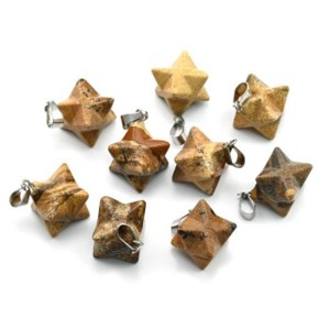 Кулон меркаба 13*13мм из яшмы песочной