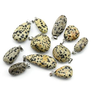 Кулон из яшмы перепелиной галтовка 15*30мм