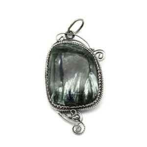 Кулон серафинит 25*47мм.