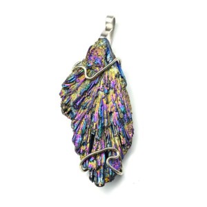 Кулон кианит титановый 19*42мм.