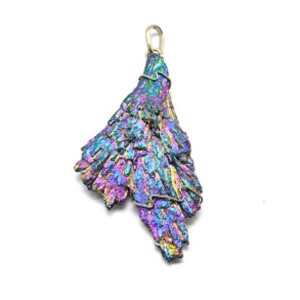 Кулон кианит титановый 33*59мм.