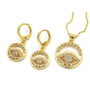 Серьги и Подвеска "Око" (иск.)