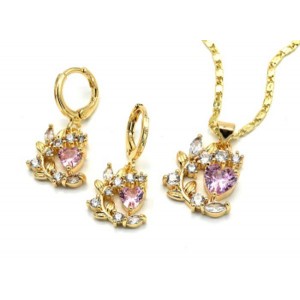 Серьги и Подвеска "Веточка" (иск.)