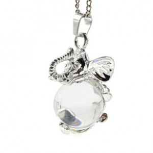 Подвеска Слон на шаре 19*33мм хрусталь с гальваническим покрытием (иск.)