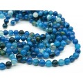 Бусины из агата тонированного шарик 10мм цвет лазурный, 38см, 38 бусин