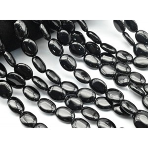 Бусины из агата черного овал 12*16мм, 39см, 25 бусин Бусины из агата черного овал 12*16мм, 39см, 25 бусин