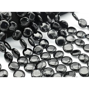Бусины из агата черного круг 16мм, 40см, 25 бусин Бусины из агата черного круг 16мм, 40см, 25 бусин