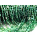 Бусины из агата тонированного галтовка 5*8мм цвет зеленый, 38,5см, 57 бусин