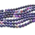 Бусины из агата тонированного шарик 12мм цвет фиолетовый, 38см, 33 бусины