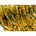 Бусины из агата тонированного шарик 8мм цвет желто-зеленый, 39см, 48 бусин