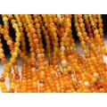 Бусины из агата тонированного шарик 6мм цвет оранжевый, 37см, 62 бусины