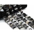 Бусины из агата черного кубик 15мм, 41см, 20 бусин