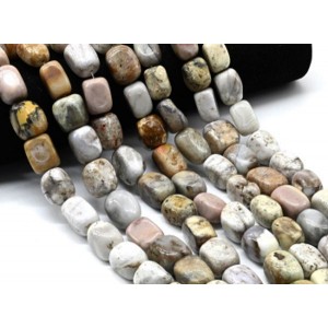 Бусины из агата прямоугольник 14*18мм, 37см, 19 бусин