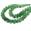Бусины из авантюрина зеленого облепиха 6-7мм, 20см, 50 бусин, 21г