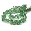 Бусины из авантюрина зеленого капля гр.8мм, 19,5см, 48 бусин, 19г