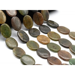 Бусины из авантюрина овал 25*35мм, 41см, 12 бусин
