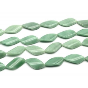 Бусины из авантюрина форма витая 22*42мм, 39см, 9 бусин Бусины из авантюрина форма витая 22*42мм, 39см, 9 бусин