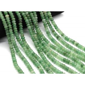 Бусины из авантюрина зеленого рондель 8*5мм, 37см, 73 бусины
