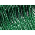 Бусины из кварца тонированного рондель гр.4*3мм, цвет изумруд, 35см, 115 бусин
