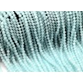 Бусины светящиеся шарик гр.4мм цвет аквамарин, 38см, 98 бусин (иск.)