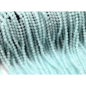 Бусины светящиеся шарик гр.4мм цвет аквамарин, 38см, 98 бусин (иск.)