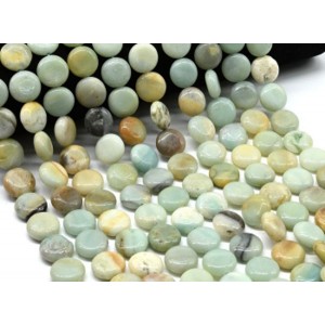 Бусины из амазонита круг 15мм, 39см, 26 бусин