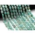 Бусины из амазонита прямоугольник 9*12мм, 37см, 27 бусин Бусины из амазонита прямоугольник 9*12мм, 37см, 27 бусин