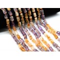 Бусины из самоцветов цилиндр 8*12мм, 42см, 28 бусин
