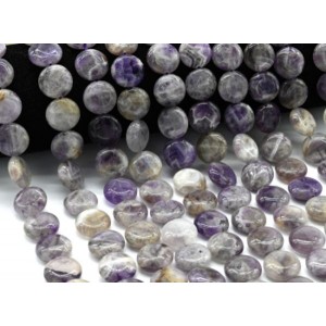 Бусины из аметиста круг 15мм, 39см, 26 бусин