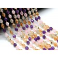 Бусины из самоцветов овал гр.7*8мм, 39см, 37 бусин