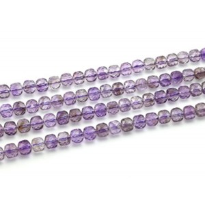 Бусины из аметрина кубик гр.7мм, 39см, 55 бусин
