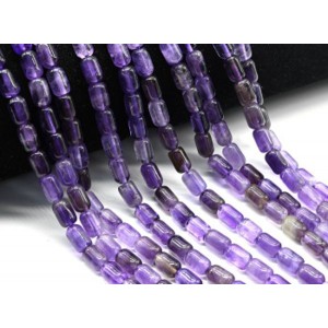 Бусины из аметиста бочонок 6*9мм, 39см, 43 бусины