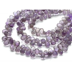 Бусины из аметиста лавандового капля на увеличение гр.7-10мм облепиха, 20см, 58 бусин, 23г