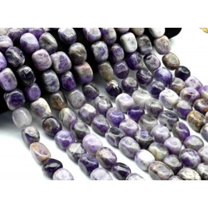 Бусины из аметиста прямоугольник 13*17мм, 39см, 22 бусины