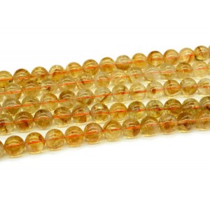 Бусины из цитрина шарик 12мм, 39см, 33 бусины