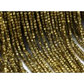 Бусины из гематита кубик 2мм цвет золотистый, 38см, 150 бусин