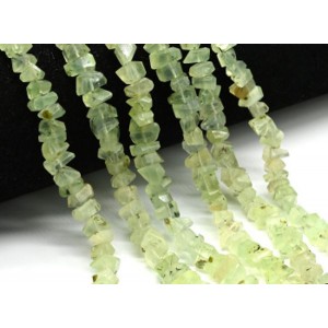 Бусины из пренита кристаллы 8-10мм, 20см, 45 бусин, 16г